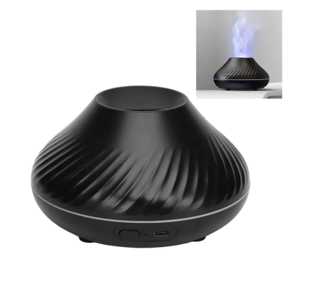Ароматический увлажнитель воздуха с имитацией пламени, Black
