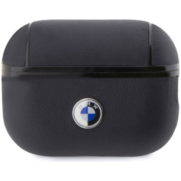 Чехол BMW Signature leather with metal logo для AirPods Pro 2, цвет Темно-синий
