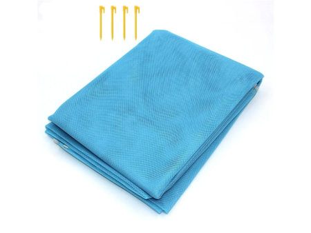 Пляжный коврик антипесок Adroittools Sand Free Mat 200x200см с колышками для палатки 4шт., Blue
