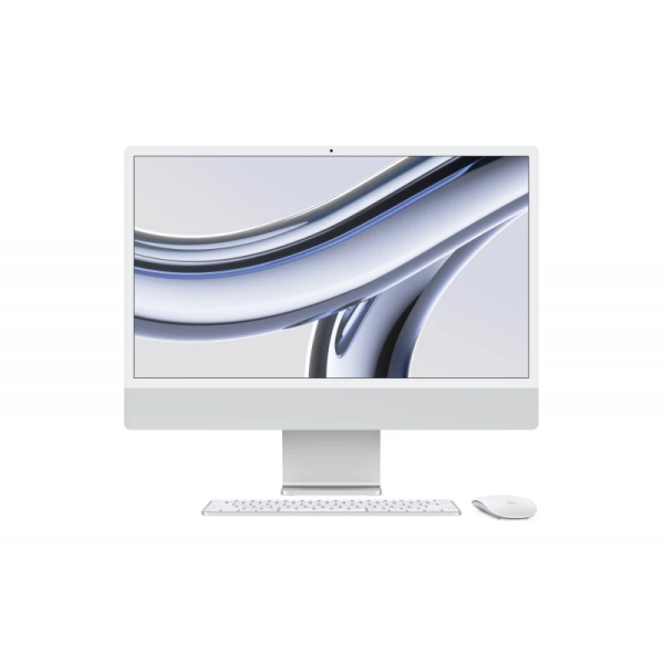 Apple iMac 24" Retina 4,5K, M3 (8C CPU, 10C GPU, 2023), 8 ГБ, 256 ГБ SSD, серебристый