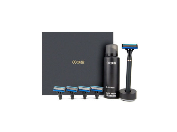 Набор для бритья Xiaomi Mijia Lemon Razor H300-6 (3 кассеты + пена)