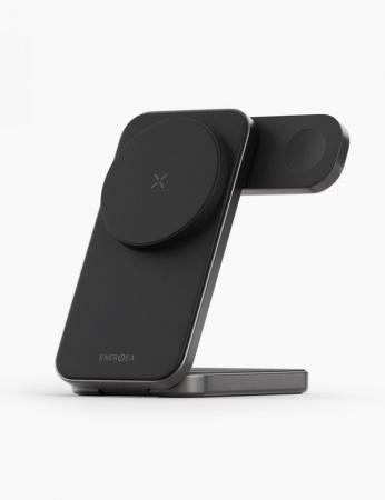 Беспроводное СЗУ Energea MagTrio PLUS 3in1 magnetic wireless foldable charger Qi2 22.5W Gunmetal