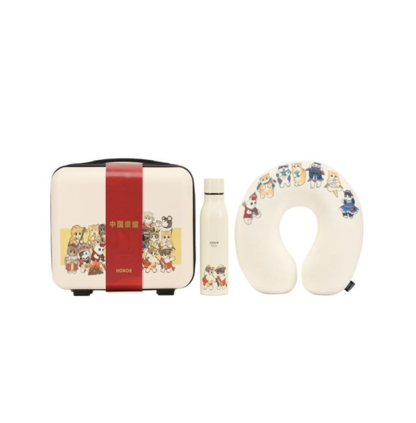 Подарочный набор Honor Talents Gift 3 в 1: чемодан + дорожная подушка + термос (beige)