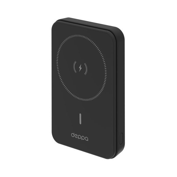 Внешний АКБ Deppa NRG MageSafe 10000 мА-ч Basic, 15Вт QI, черный (33667)
