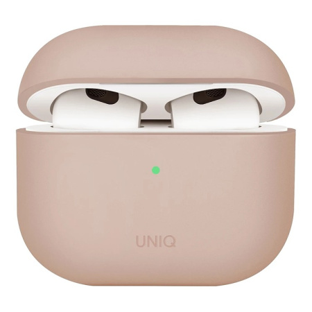Чехол Uniq LINO Liquid silicone Pink для Airpods 4, розовый