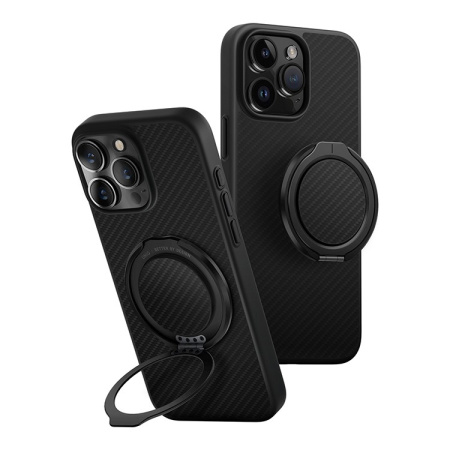 Чехол Uniq KEVA AIR Kevlar + GripFit Premium Mount Black (MagSafe) для iPhone 16 Pro