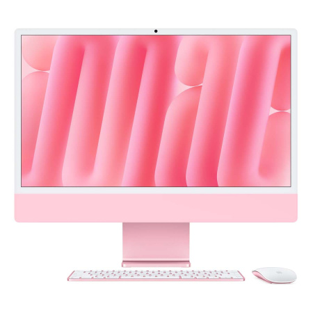 Apple iMac 24" (M4 8C CPU, 8C GPU, 2024) 16 ГБ, 256 ГБ (MWUG3) Pink, розовый