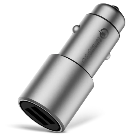 Автомобильное зарядное устройство Xiaomi Mi Car Charger Dual USB 36W, Silver (CC02CZM)
