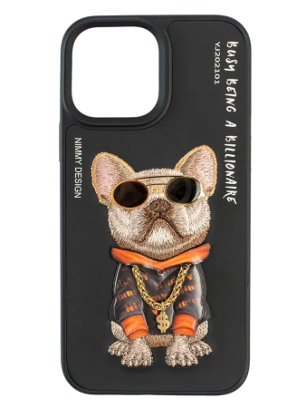 Чехол Nimmy Cool Glasses для iPhone 15 Pro Max, Black Little Rich Tycoon