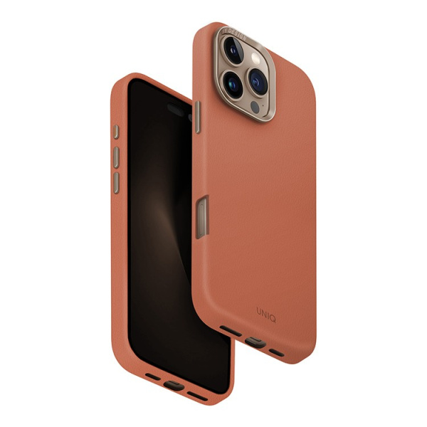 Чехол Uniq кожаный Lyden Terracotta (Magsafe) для iPhone 16 Pro Max