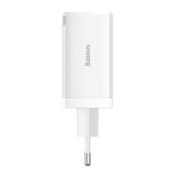 Сетевое зарядное устройство Baseus GaN5 Pro Fast Charger 2C+U 65W EU White Белый