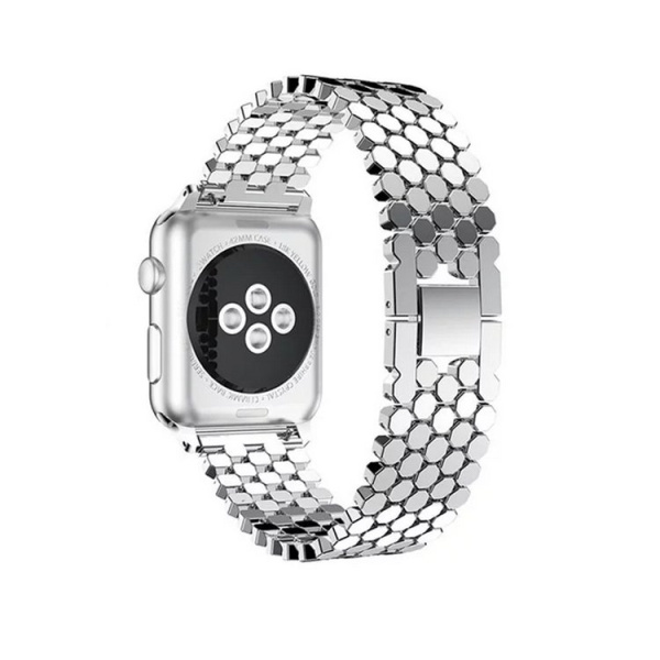 Ремешок блочный CBIW1029 для Apple Watch 42/44/45mm, серебристый